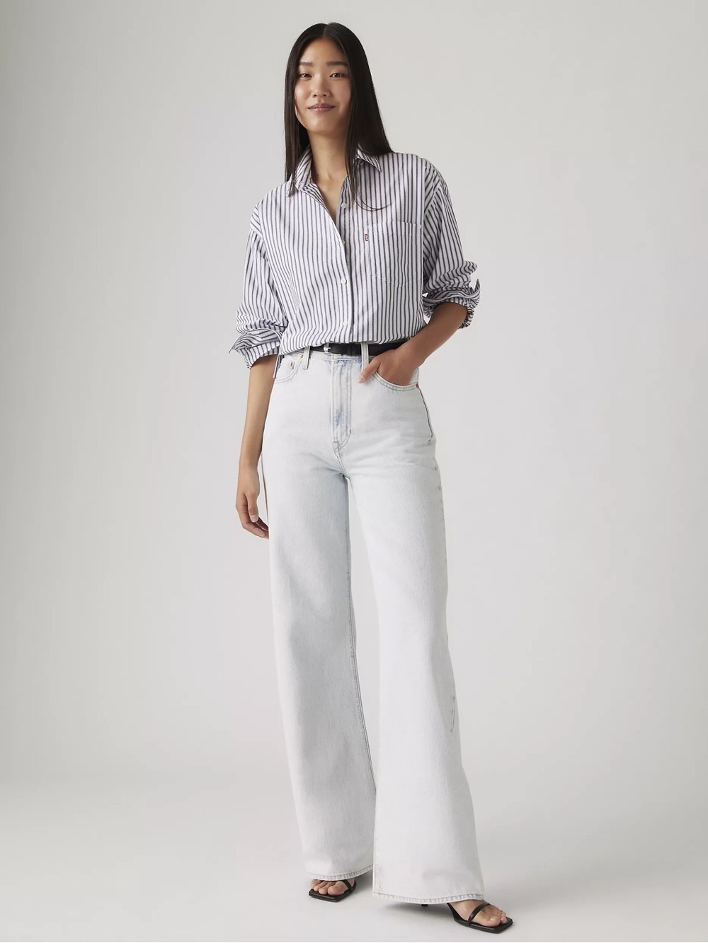 LEVIS RIBCAGE WIDE LEG WOMEN'S JEANS - Be Prepared 26 x 32